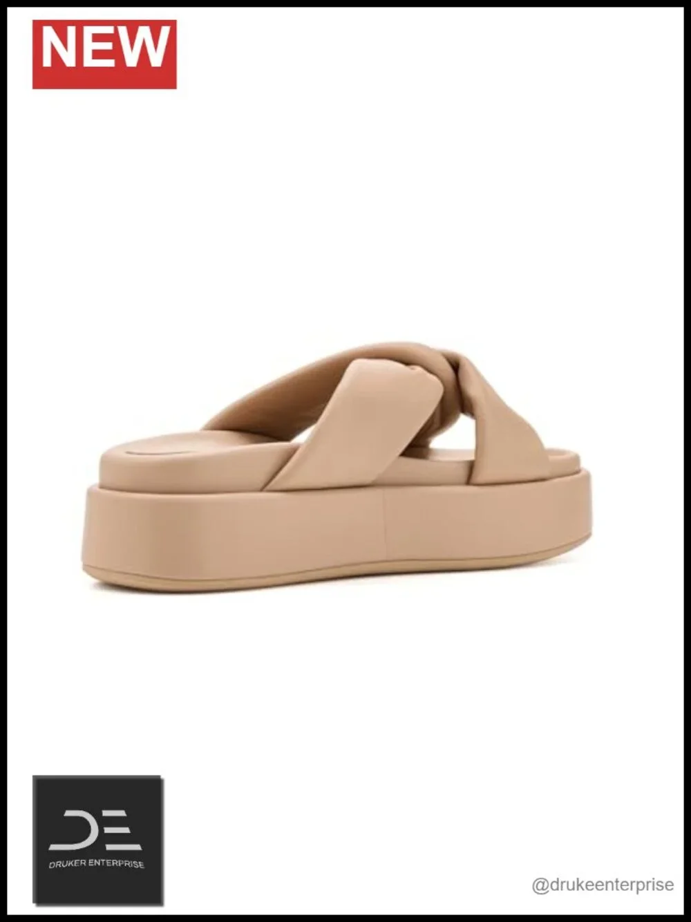 J/Slides Yvette Leather Platform Sandals Slip-On Wedge Sandal